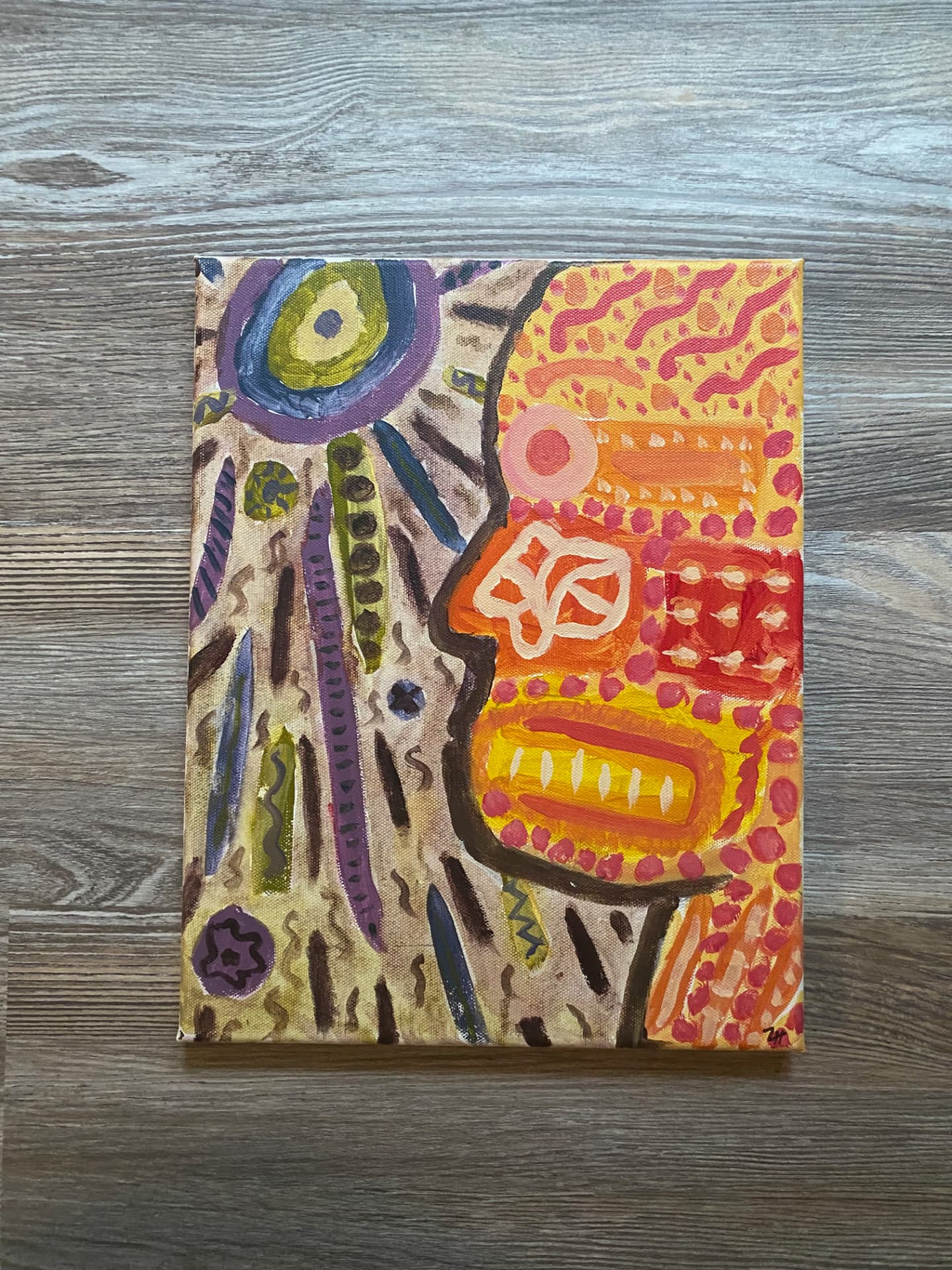 Untitled (2021 or earlier) — Acrylic on canvas, dimensions, year